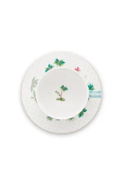 Pip Studio Jolie Set/2 Cappuccino Kop & Schotel Dots Gold Best