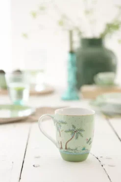 Pip Studio Jolie Set/2 Mokken Groot Gouden Stippen Groen