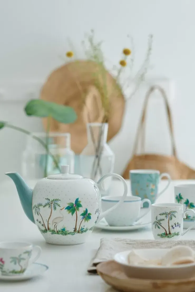 Pip Studio Jolie Theepot Groot Dots Gold Wit Outlet