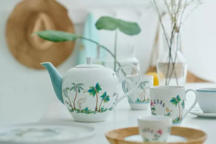 Pip Studio Jolie Theepot Groot Dots Gold Wit Outlet