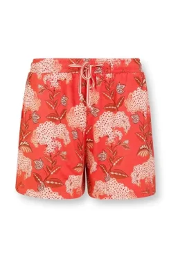 Pip Studio Korte Broek Flora Firenze Koraal Rood Best