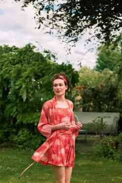 Pip Studio Korte Broek Flora Firenze Koraal Rood Best