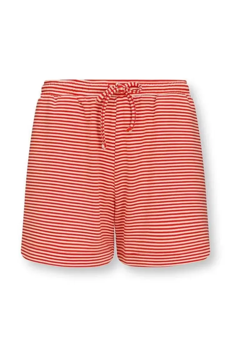 Pip Studio Korte Broek Little Sumo Stripe Koraal Rood Clearance
