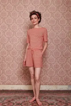 Pip Studio Korte Broek Little Sumo Stripe Koraal Rood Clearance