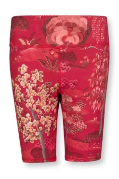 Pip Studio Korte Sportbroek Japanese Garden Rood Clearance