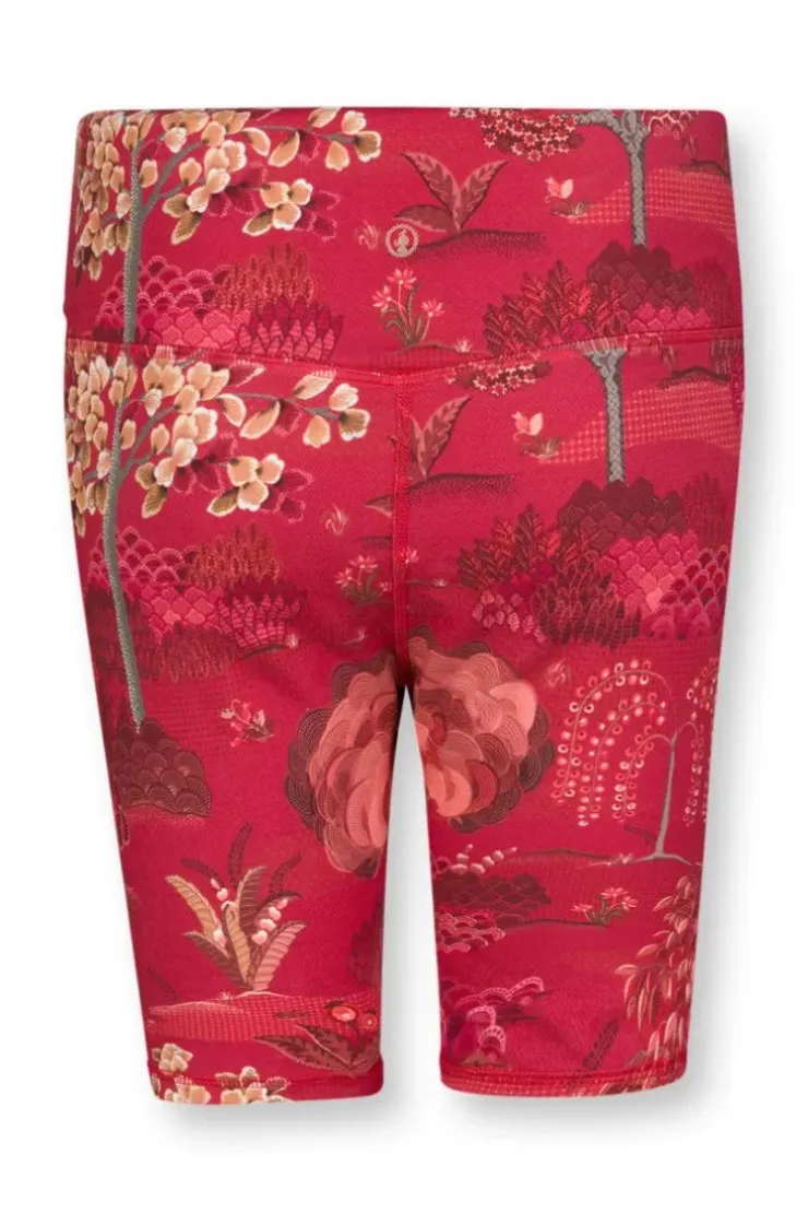 Pip Studio Korte Sportbroek Japanese Garden Rood Clearance