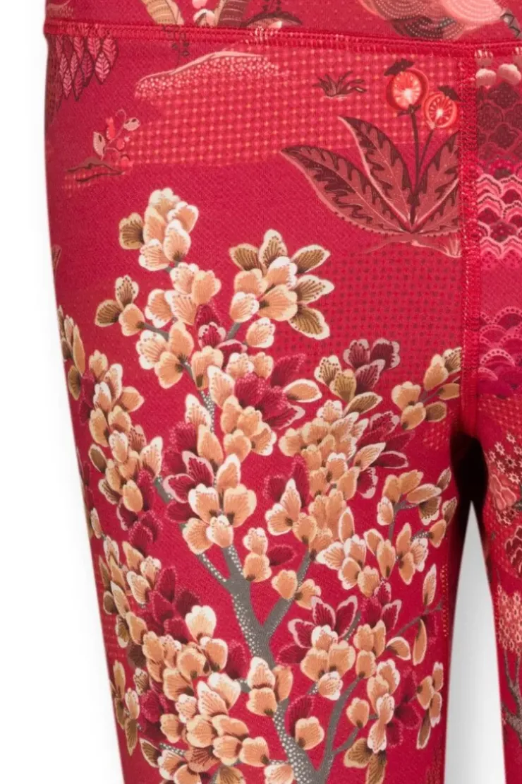 Pip Studio Korte Sportbroek Japanese Garden Rood Clearance