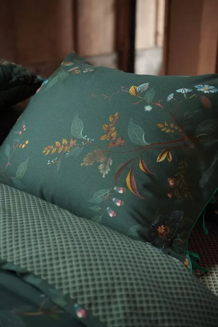 Pip Studio Kussensloop Kawai Flower Donker Groen Online