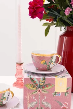 Pip Studio La Majorelle Set/2 Cappuccino Kop & Schotel Roze Online