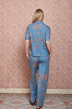 Pip Studio Lange Broek Cece Fiore Blauw