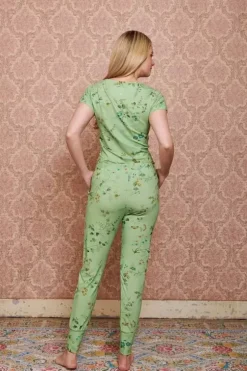 Pip Studio Lange Broek Kawai Flower Licht Groen Discount