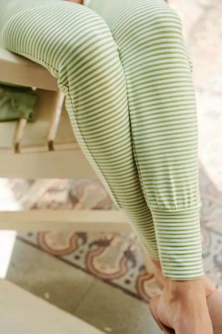 Pip Studio Lange Broek Little Sumo Stripe Fel Groen Clearance