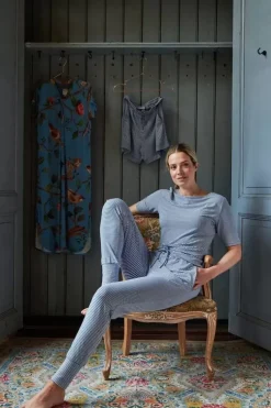 Pip Studio Lange Broek Little Sumo Stripe Kobalt Blauw Hot