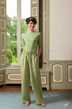 Pip Studio Lange Broek Sumo Stripe Groen Best