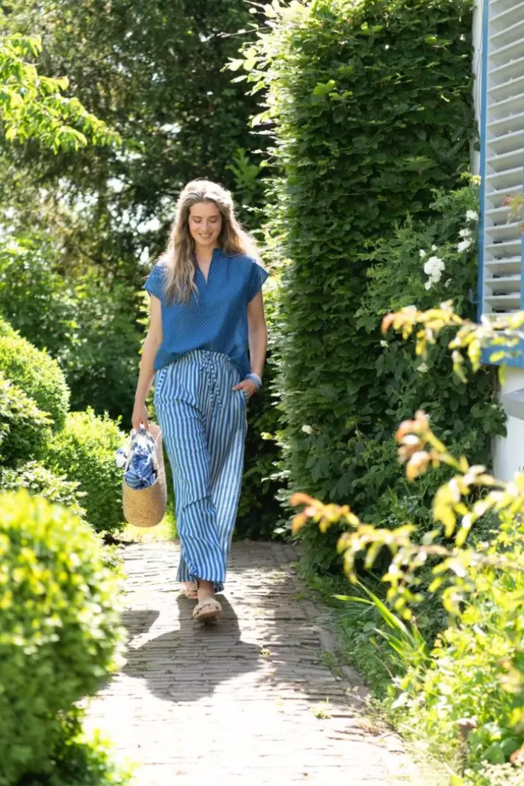 Pip Studio Lange Broek Sumo Stripe Blauw Online