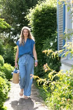 Pip Studio Lange Broek Sumo Stripe Blauw Online