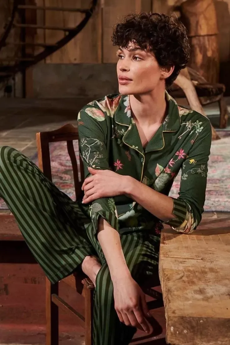 Pip Studio Lange Broek Sumo Stripe Donker Groen Sale