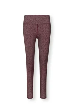 Pip Studio Lange Sportlegging Leafy Dots Terra Rood Best