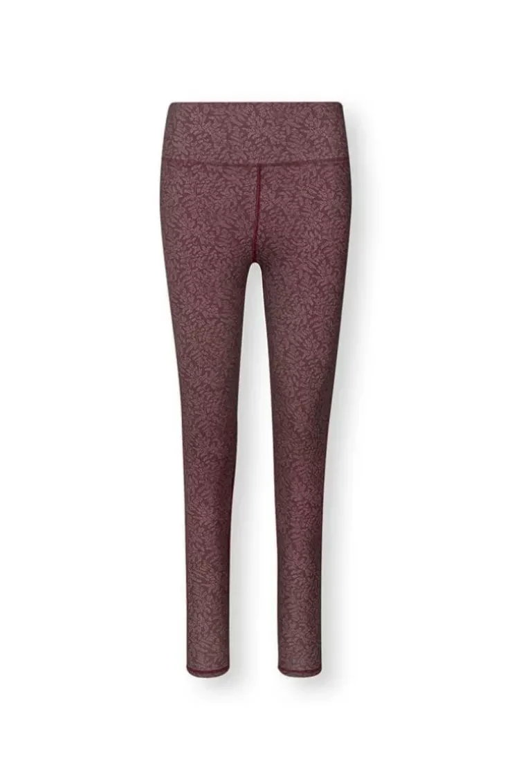 Pip Studio Lange Sportlegging Leafy Dots Terra Rood Best
