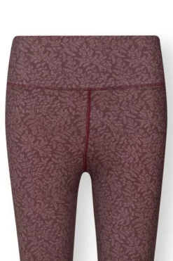 Pip Studio Lange Sportlegging Leafy Dots Terra Rood Best