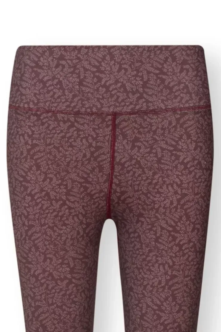 Pip Studio Lange Sportlegging Leafy Dots Terra Rood Best