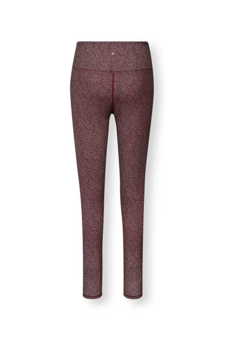 Pip Studio Lange Sportlegging Leafy Dots Terra Rood Best