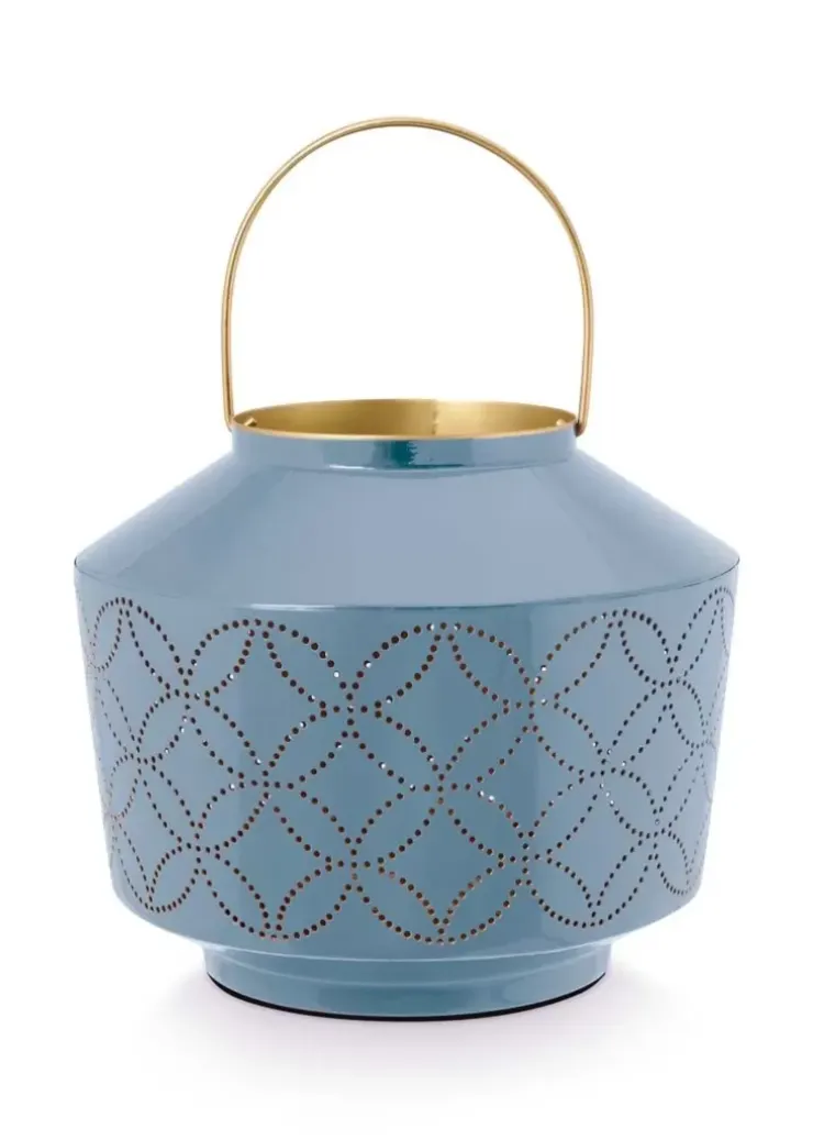 Pip Studio Lantaarn Geemailleerd Licht 22 Cm Blauw Clearance