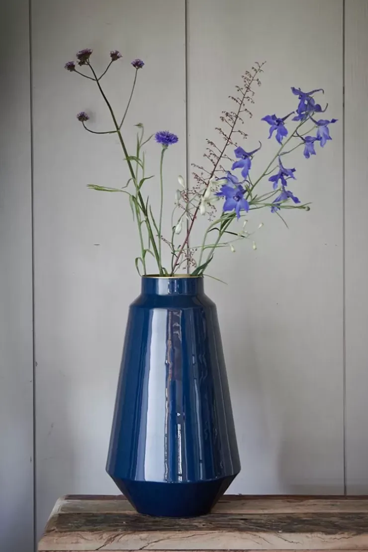 Pip Studio Metalen Vaas 36 Cm Blauw Discount