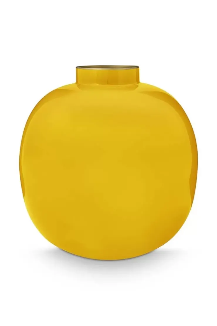 Pip Studio Metalen Vaas 23Cm Geel Online
