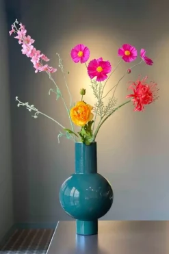 Pip Studio Metalen Vaas Donker 40 Cm Groen Clearance