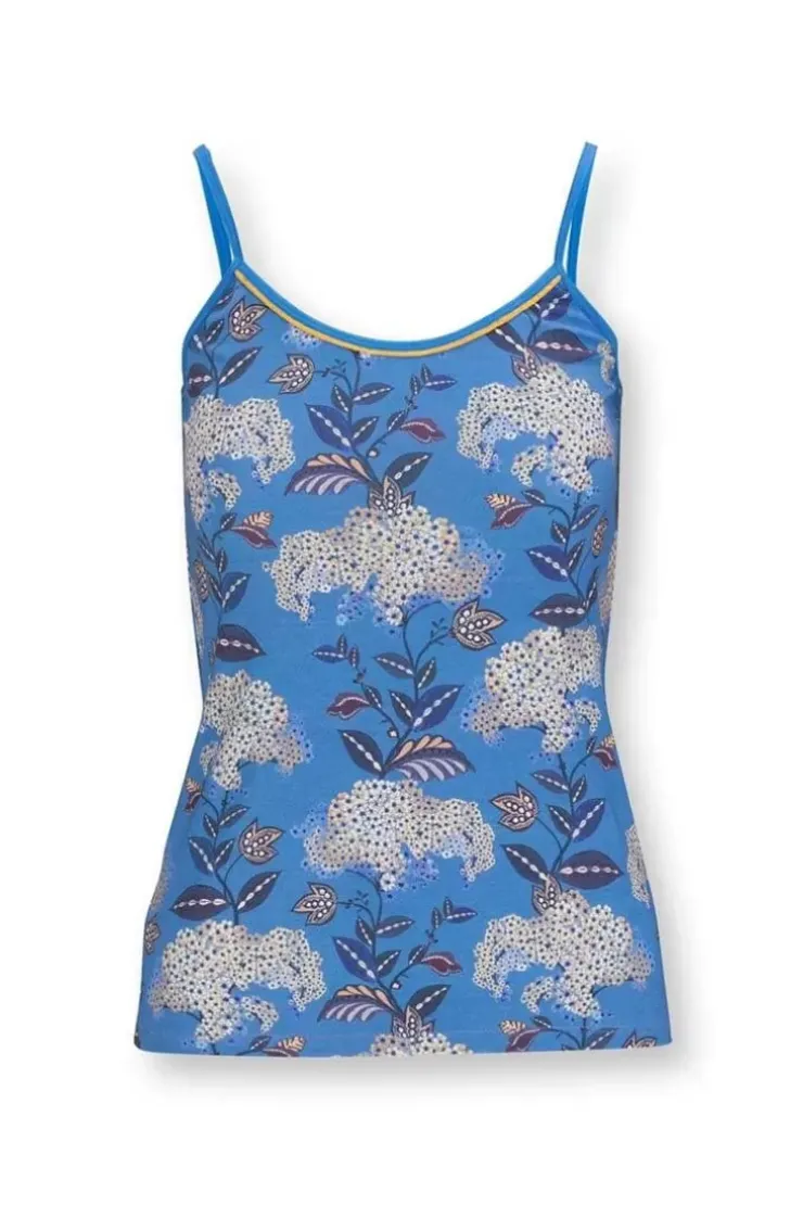 Pip Studio Mouwloze Top Flora Firenze Kobalt Blauw Discount