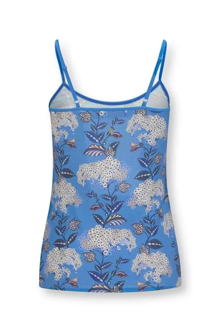 Pip Studio Mouwloze Top Flora Firenze Kobalt Blauw Discount