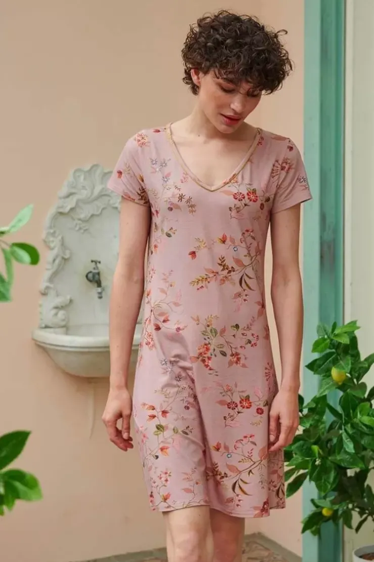 Pip Studio Nachthemd Korte Mouw Kawai Flower Licht Roze Discount