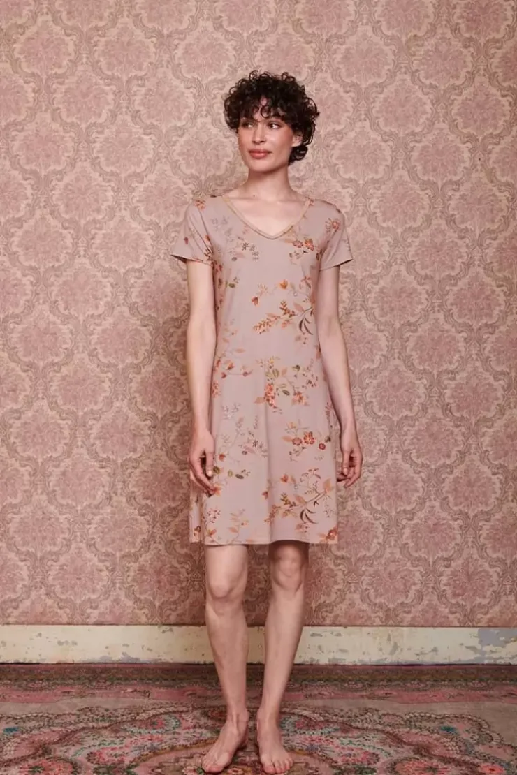 Pip Studio Nachthemd Korte Mouw Kawai Flower Licht Roze Discount
