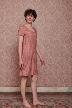 Pip Studio Nachthemd Korte Mouw Tegola Roze Clearance