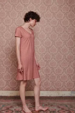 Pip Studio Nachthemd Korte Mouw Tegola Roze Clearance