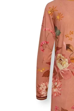 Pip Studio Nachthemd Lange Mouw Tokyo Bouquet Terra Roze Clearance