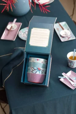 Pip Studio Oriental Flower Festival Set/4 Kommen 12Cm Blauw Discount
