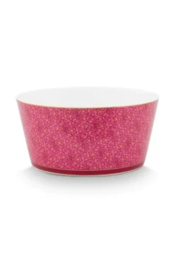 Pip Studio Oriental Flower Festival Set/4 Kommen Donker 12Cm Roze