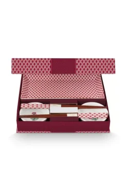 Pip Studio Oriental Flower Festival Set/6 Sushi Donker Roze