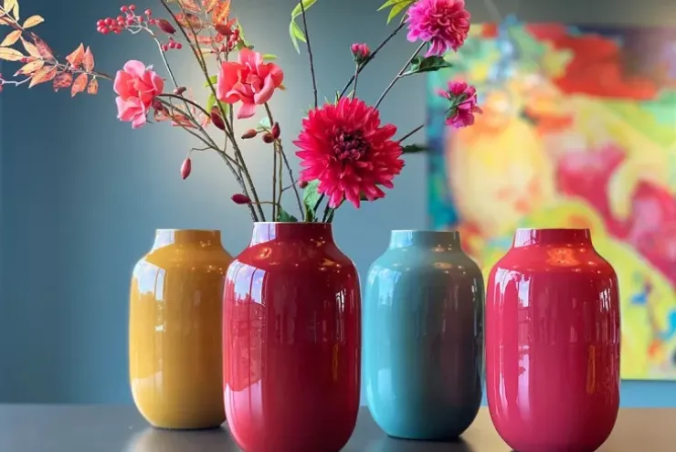 Pip Studio Ovale Vaas Metaal 30 Cm Rood Hot