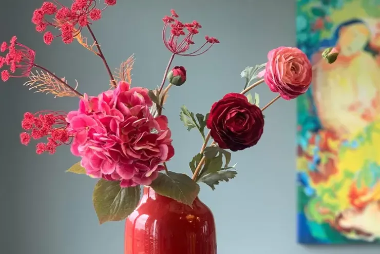 Pip Studio Ovale Vaas Metaal 30 Cm Rood Hot