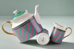 Pip Studio Pip Chique Stripes Kan Klein Roze/Groen Outlet