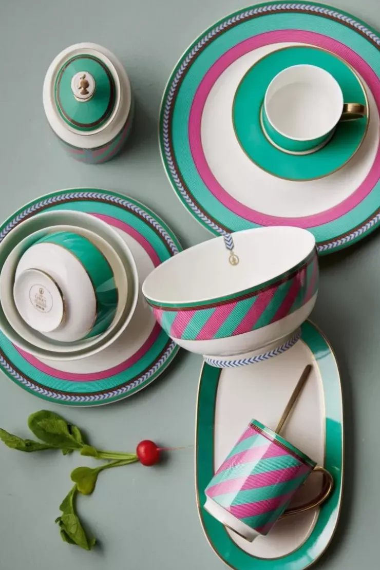 Pip Studio Pip Chique Stripes Kom Roze/Groen 18Cm Online
