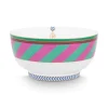 Pip Studio Pip Chique Stripes Kom Roze/Groen 15.5Cm Clearance
