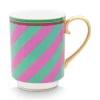 Pip Studio Pip Chique Stripes Mok Groot Roze/Groen 350Ml Outlet