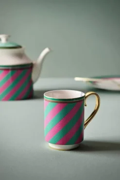 Pip Studio Pip Chique Stripes Mok Groot Roze/Groen 350Ml Outlet