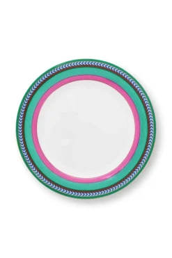Pip Studio Pip Chique Stripes Ontbijtbord Roze/Groen 23Cm Online