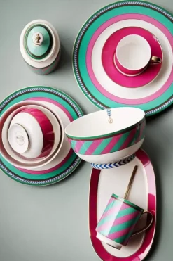 Pip Studio Pip Chique Stripes Ontbijtbord Roze/Groen 23Cm Online