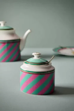 Pip Studio Pip Chique Stripes Suikerpot Roze/Groen Best